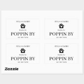 オリジナル不動産オープンハウス新築祝いパーティーギフト 長方形シール (シート)