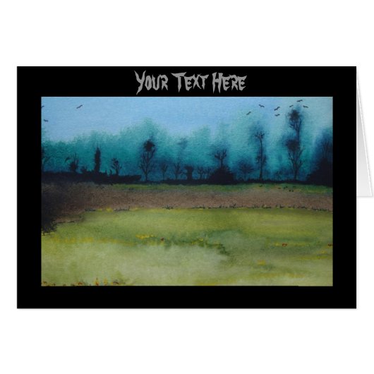 オリジナル不気味な神秘的な森林風景 (正面横)