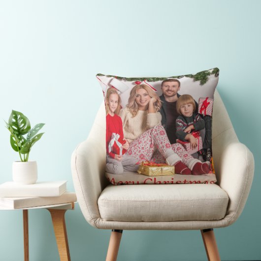 オリジナル両面ファミリーフォトクリスマスギフト クッション (椅子)