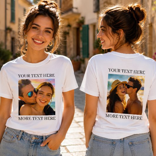 オリジナル両面写真&テキスト トライブレンドTシャツ