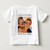 オリジナル両面写真＆テキスト ベビーTシャツ (裏面)