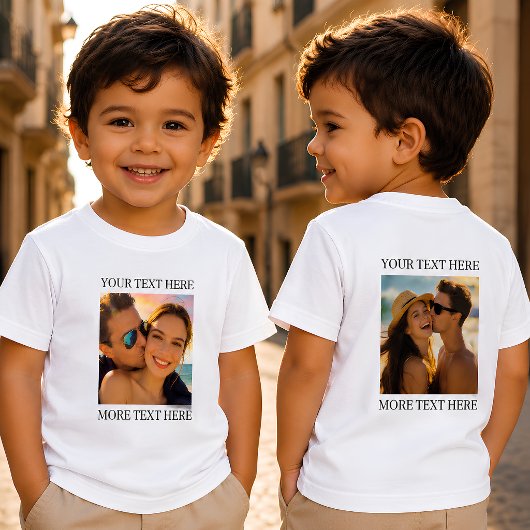 オリジナル両面写真＆テキスト ベビーTシャツ