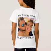 オリジナル両面写真＆テキスト Tシャツ (裏面)