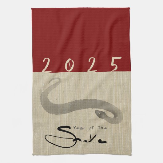 オリジナル中国のスネークイヤー2025色を選択KT3 キッチンタオル (縦)