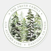 オリジナル丸型クリスマス返送先ラベル