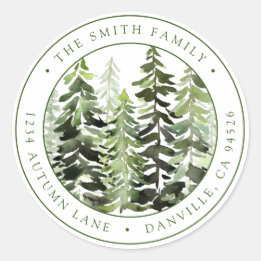 オリジナル丸型クリスマス返送先ラベル ラウンドシール