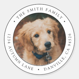 オリジナル丸型写真返送先ラベル ラウンドシール