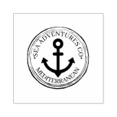 オリジナル丸型木製ロゴゴム印 ラバースタンプ (インプリント)