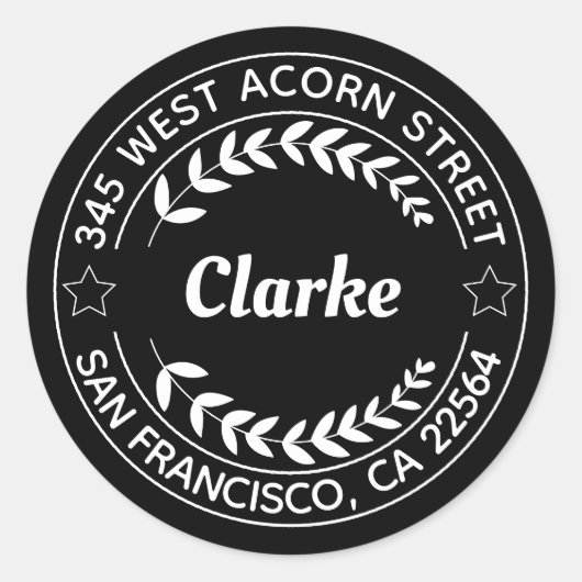 オリジナル丸型返信住所を作成 ラウンドシール (正面)