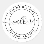 オリジナル丸型返信住所を作成 ラウンドシール (正面)