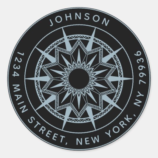 オリジナル丸型返信住所ラベルを作成 ラウンドシール (正面)