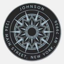 オリジナル丸型返信住所ラベルを作成