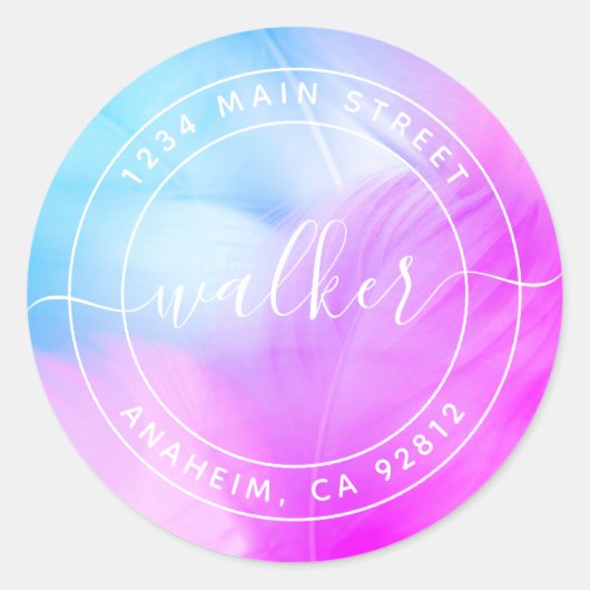 オリジナル丸型返信住所ラベルを作成 ラウンドシール (正面)