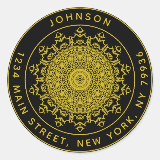 オリジナル丸型返信住所ラベル ラウンドシール (正面)