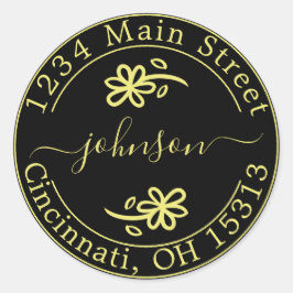 オリジナル丸型返信住所 クラシック丸型 ラウンドシール