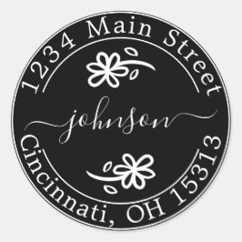 オリジナル丸型返信住所 クラシック丸型 ラウンドシール