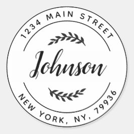 オリジナル丸型返送先住所ラベルを作成 ラウンドシール