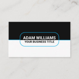 オリジナル事業名 - モダン ブラック&ホワイト 名刺