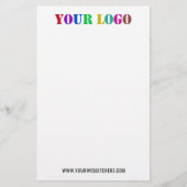 オリジナル企業ロゴとテキストのビジネスステーショナリー 便箋 (正面)