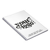 オリジナル企業ロゴとテキスト ノートブック (右側)