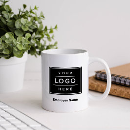 オリジナル企業ロゴと従業員名 コーヒーマグカップ