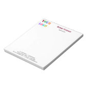 オリジナル企業ロゴテキストビジネスノート ノートパッド (回転)