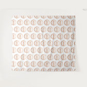 オリジナル企業ロゴパターン背景 タペストリー (正面(横))