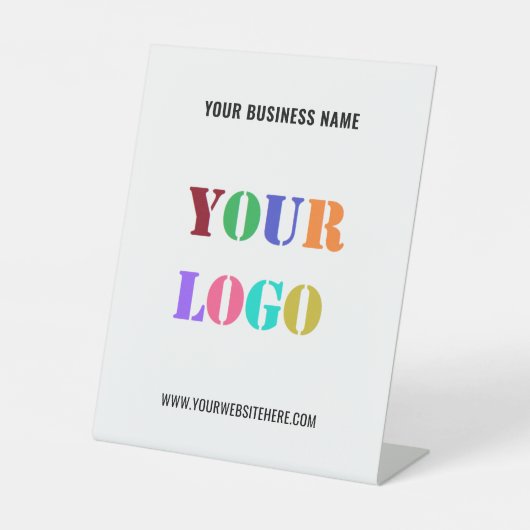 オリジナル企業ロゴ名ビジネスペデスタル看板 台座サイン (正面)