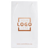 オリジナル企業ロゴ販促ギフト スモールペーパーバッグ (裏面)