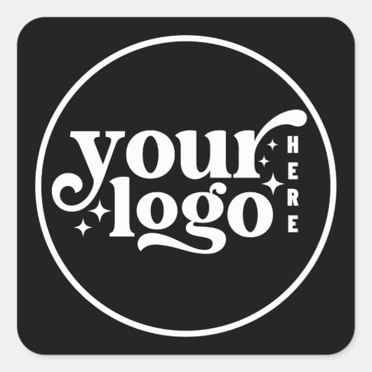 オリジナル企業ロゴ あなたのロゴをここに スクエアシール (正面)