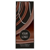 オリジナル企業ロゴ カスタムロゴ 企業名 ワインギフトバッグ (裏面)