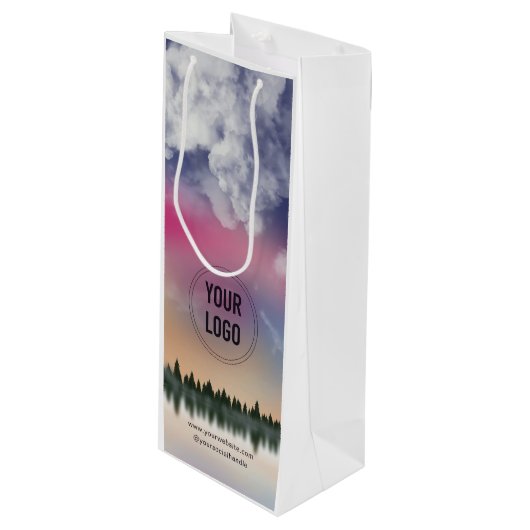 オリジナル企業ロゴ | プロモーション商品 ワインギフトバッグ (正面アングル)