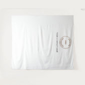 オリジナル企業ロゴ ホワイト イベント写真 背景 タペストリー (正面(横))