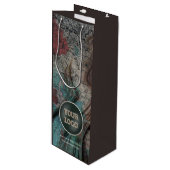 オリジナル企業ロゴ | 自社ブランドパッケージング ワインギフトバッグ (正面アングル)