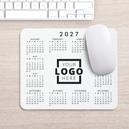 オリジナル企業ロゴ 2027 カレンダー マウスパッド