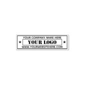 オリジナル会社ロゴとテキストのセルフインキングスタンプ セルフインキングスタンプ (デザイン)