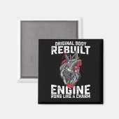 オリジナル体がエンジン走をチャームのように再構築 マグネット (正面/裏面)