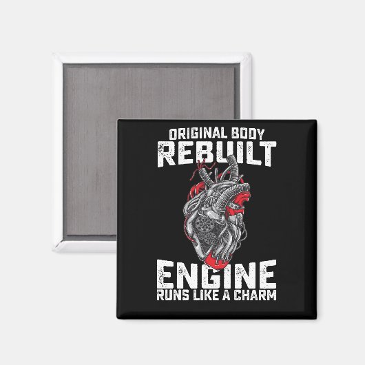 オリジナル体がエンジン走をチャームのように再構築 マグネット (正面/裏面)