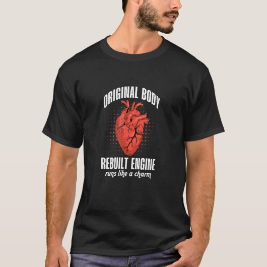 オリジナル体リビルト走チャームHeaのようなエンジン Tシャツ (正面)