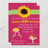 オリジナル体操 誕生日パーティー招待状 招待状 (正面/裏面)