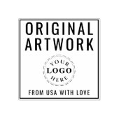 オリジナル作品 テキストロゴ 木製アート ラバースタンプ (インプリント)