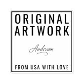 オリジナル作品 テキスト署名 ウッドアート セルフインキングスタンプ (デザイン)
