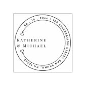 オリジナル作成 |エレガント日付の保結婚存 ラバースタンプ (インプリント)