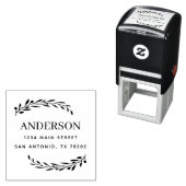 オリジナル作成 |オリーブ葉の差出人住所 セルフインキングスタンプ (インサイチュ)