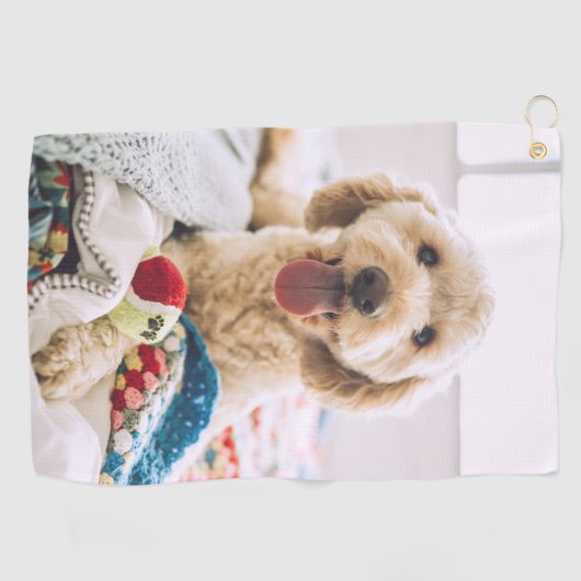 オリジナル作成 | カスタムペット用フォトゴルフタオル ゴルフタオル (横)