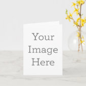 カスタム二つ折りグリーティングカード, サイズ: スモール 10.16cm x 14.22cm, 用紙: シグネチャーマット, 封筒: なし (黄色い花)