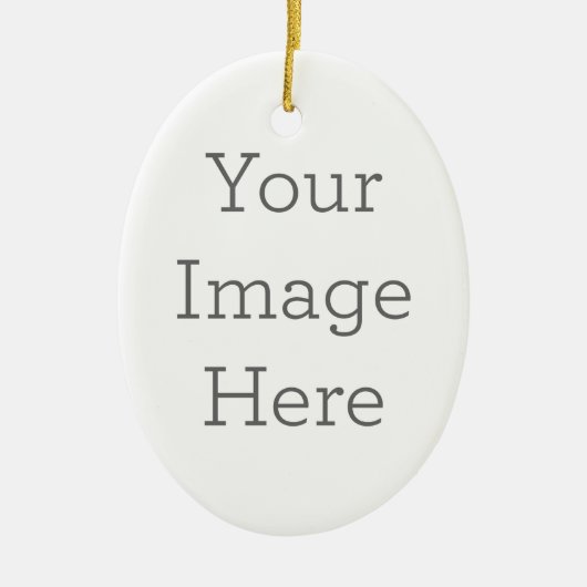 セラミック製楕円形オーナメント (正面)