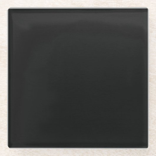 オリジナル作成 - ダークテクスチャ - ブラック ガラスコースター (正面)