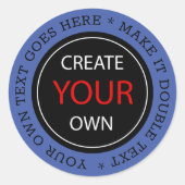 オリジナル作成 - パーソナライズされたブランド / カスタム ラウンドシール (正面)