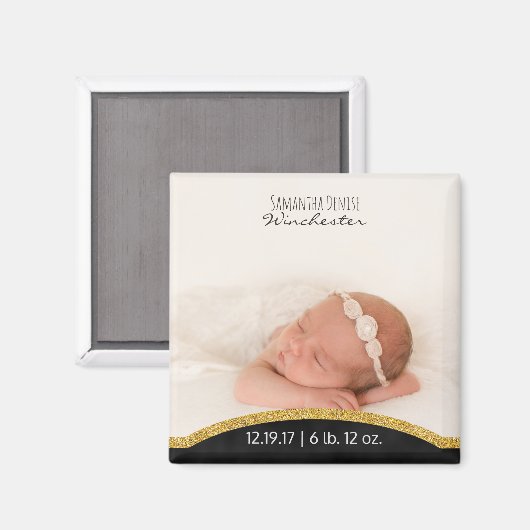 オリジナル作成 |ベビー写真の生誕発表 マグネット (正面/裏面)